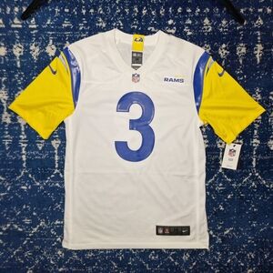 camiseta de fútbol Nike Los Angeles Rams Cam Akers Away para hombre Size M